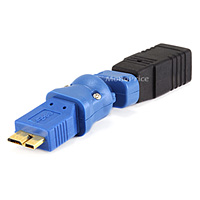 Product Image for USB 3.0 Micro B Male to USB 2.0 B Female Adapter (Gold Plated)