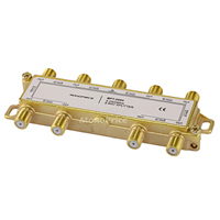 Product Image for PREMIUM 8 way Coax Cable Splitter F type Screw - 5~2400 MHz (for Video VCR Cable TV antenna)
