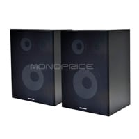 Product Image for 8 Inches 3-Way Bookshelf Speakers (Pair) - Black