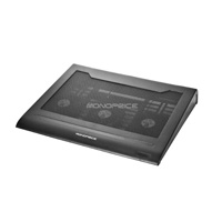 Product Image for Ergonomic Metal Mesh Laptop Cooling Stand w/ Removable 70mm Fan - Black