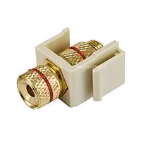 Product Image for Keystone Jack - Banana Jack w/Red Ring (Screw Type) - Ivory
