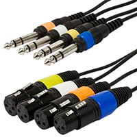 Product Image for 20ft 4-Channel TRS Male to XLR Female Snake Cable