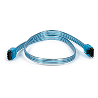 Product Image for 18inch SATA 6Gbps Cable w/Locking Latch - UV Blue
