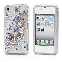 Product Image for Blue & White Forget-Me-Not 3D Crystal iPhone� 4/4S Case
