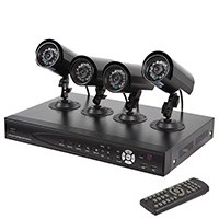 Product Image for 4 Indoor Cameras & 4 Channel DVR Video Security System Bundle 