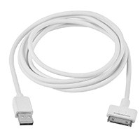 Product Image for 6ft SlimFit USB Sync Cable for all 30-pin iPad�, iPhone�, and iPod� - WHITE