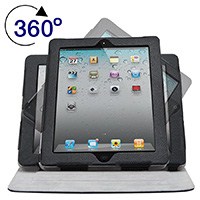 Product Image for 360� Swivel Stand and Cover for all 9.7-inch iPad� - Black with Gray