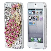 Pink Peacock Crystal 3D Diamante