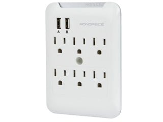 Product Image for 6 Outlet Power Surge Protector Wall Tap w/ 2 USB Ports 2.4A  - 540 Joules 