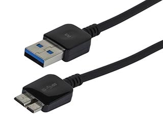 Product Image for Ultra Slim Series USB 3.0 Cable, A Male to Micro B Male, 4 Ft Black