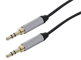 Product Image for 3.5mm Flat TRS Audio Patch Cable, 3ft Black