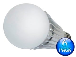 Product Image for 270° 8-Watt (40W Equivalent) A 19 LED Bulb, 630 Lumens, Neutral/ Bright (4000K) - Non-Dimmable (6-Pack)