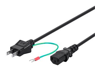 Product Image for 18AWG Japan Power Cord Cable w/Ground - Black 