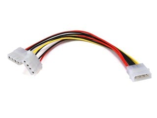 Product Image for Molex (5.25 Male) / Molex(2X 5.25 Female) Power Splitter Cable - 8in 