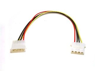 Product Image for Molex (5.25 Male) / Molex(5.25 Female) Int DC Power Extension Cable - 12inch 