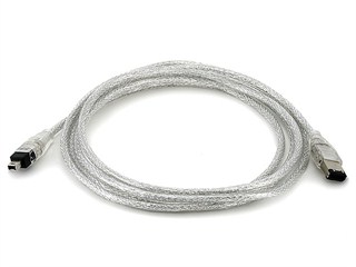 Product Image for IEEE-1394 FireWire® i.LINK® DV Cable 6P-4P M/M - 6ft (CLEAR)