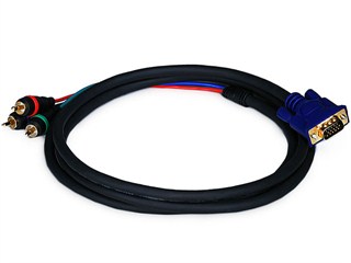 Product Image for 6ft VGA to 3 RCA Component Video Cable (HD15 - 3-RCA) 
