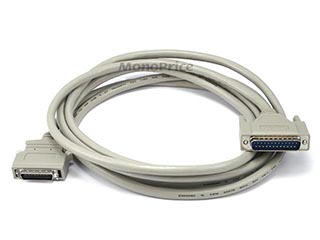 Product Image for 10FT DB-25(IEEE-1284) Male to Mini/Micro Centronic 36(HPCN36) Male Cable [IE] 