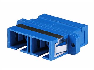 Product Image for Multimode SC/SC Duplex Fiber Optic Adaptor, Plastic Body 
