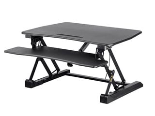 Workstream by Monoprice Electric Height Adjustable Sit-Stand Workstation Desk Converter, 36in