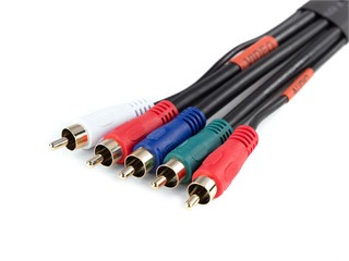 Product Image for 6ft 22AWG 5-RCA Component Video/Audio Coaxial Cable (RG-59/U) - Black 