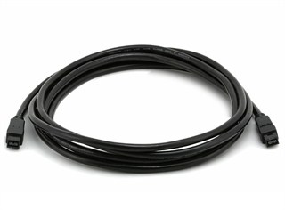Product Image for 9-pin/ 9-pin BETA FireWire® 800 - FireWire 800 Cable, 10FT, Black