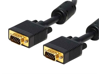 Product Image for 100ft Super VGA M/M CL2 Rated (For In-Wall Installation) Cable w/ Ferrites (Gold Plated) 