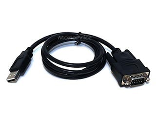 Product Image for USB to Serial Convert Cable ( DB9M / USB A Male) - 3FT 