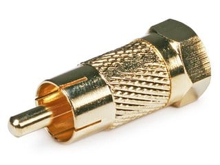 Product Image for RCA Male to F Male Adaptor - Gold Plated 