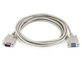 Product Image for 10ft Null Modem DB9 M/F Molded Cable 