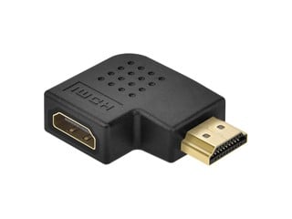 Product Image for HDMI® Right Angle Port Saver Adapter (Male to Female) - 90 Degree - Vertical Flat Left