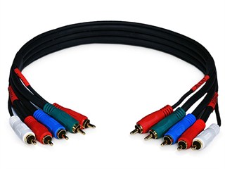 Product Image for 1.5ft 22AWG 5-RCA Component Video/Audio Coaxial Cable (RG-59/U) - Black