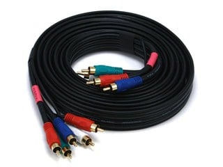 Product Image for 10ft 22AWG 5-RCA Component Video/Audio Coaxial Cable (RG-59/U) - Black