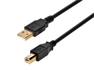 Product Image for 3ft USB 2.0 A Male to B Male 28/24AWG Cable - (Gold Plated)