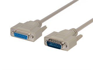 Product Image for 10ft DB15 M/F 1:1 Molded Cable - Beige 
