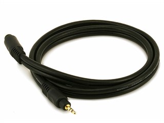 Product Image for 3ft Premium 3.5mm Stereo Male to 3.5mm Stereo Female 22AWG Extension Cable (Gold Plated) - Black