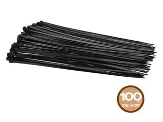 Product Image for Cable Tie 11 inch 50LBS, 100pcs/Pack - Black