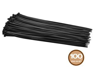 Product Image for Cable Tie 14 inch 50LBS, 100pcs/Pack - Black