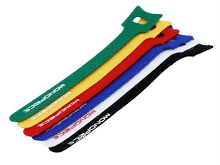 Product Image for Hook & Loop Fastening Cable Ties, 6-inch, 6pcs/pack, 6 colors