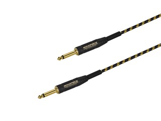 Product Image for 6ft Cloth Series 1/4 inch TS Male 20AWG Instrument Cable - Black & Gold