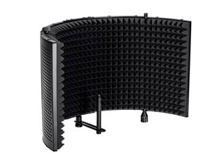 Stage Right by Monoprice Large 23.5&#34; Microphone Isolation Shield with Metal Frame and Acoustic Absorption Foam 