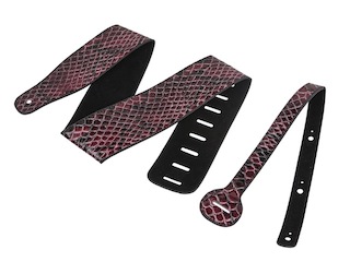 Product Image for Guitar Strap - Synthetic Red Snakeskin