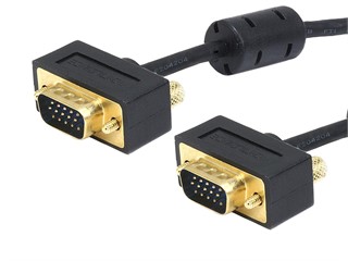 Product Image for 3ft Ultra Slim SVGA Super VGA 30/32AWG M/M Monitor Cable w/ ferrites (Gold Plated Connector)