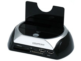 Product Image for SATA HDD Docking Station w/ Card Reader & 2 Port USB Hub (USB+E-SATA)