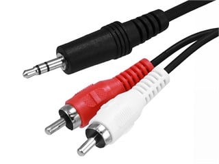 Product Image for 6ft 3.5mm Stereo Plug/2 RCA Plug Cable - Black 