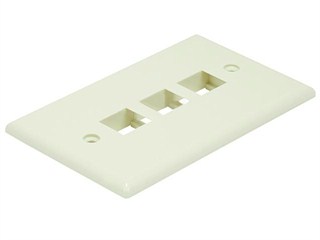 Product Image for Wall Plate for Keystone, 3 Hole - Ivory