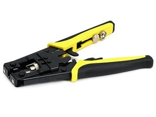 Product Image for Professional Waterproof Connector Crimping Tool for F Type/BNC/RCA  w/Ratchet