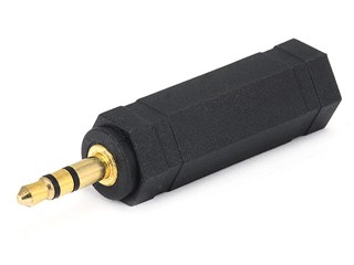 Product Image for 3.5mm Stereo Plug to 6.35mm (1/4 Inch) Stereo Jack Adaptor - Gold Plated