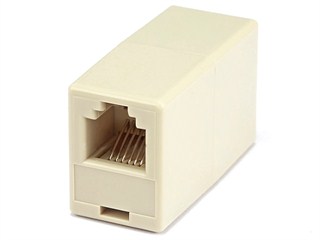 Product Image for RJ12 6P6C Reverse Inline Coupler - Beige