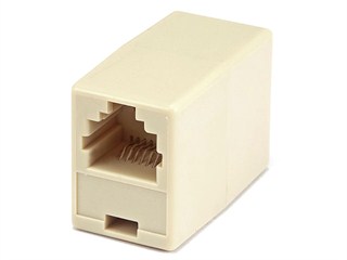 Product Image for RJ12 6P6C Straight Inline Coupler - Beige 